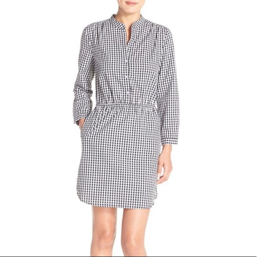 Charles Henry Black & White Gingham Dress